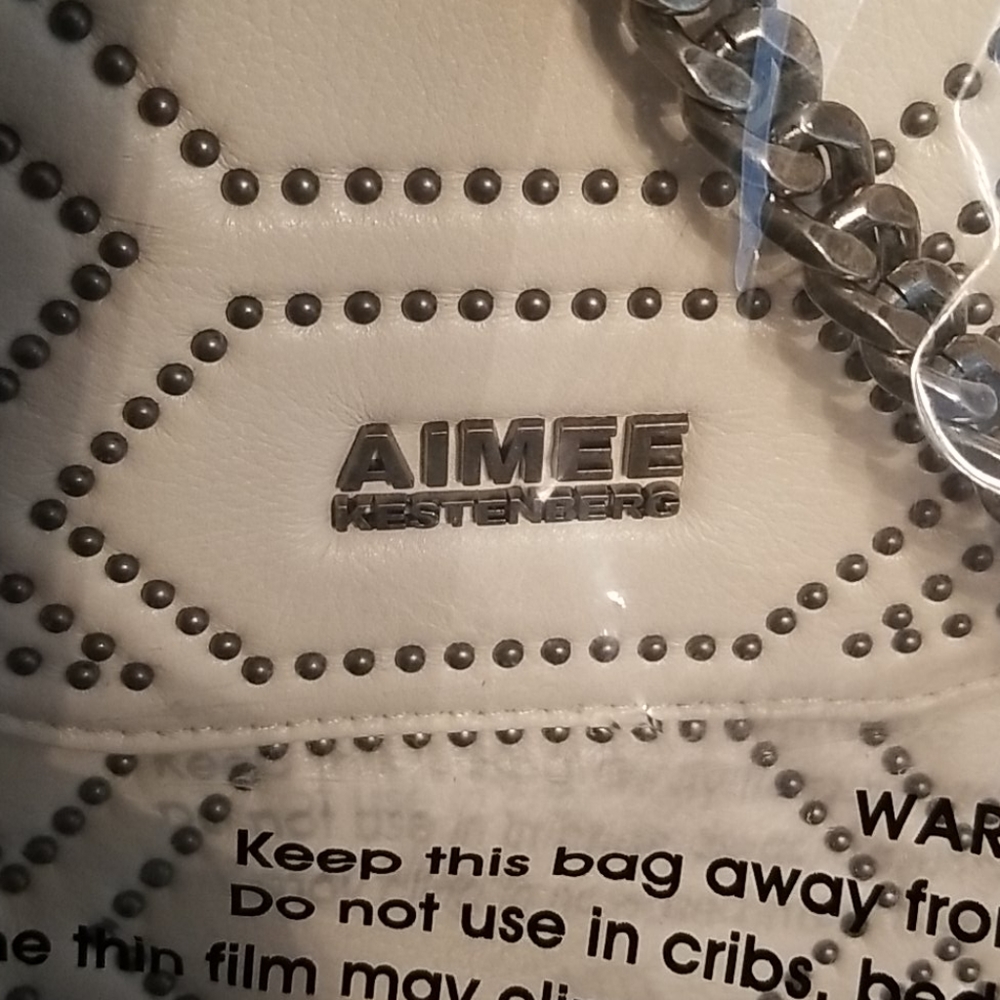 Aimee Kestenberg White Studded Shoulder Bag - Picture 3 of 16